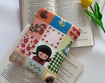 Handmade Quilted Kindle Sleeve, Floral E-Reader Pouch