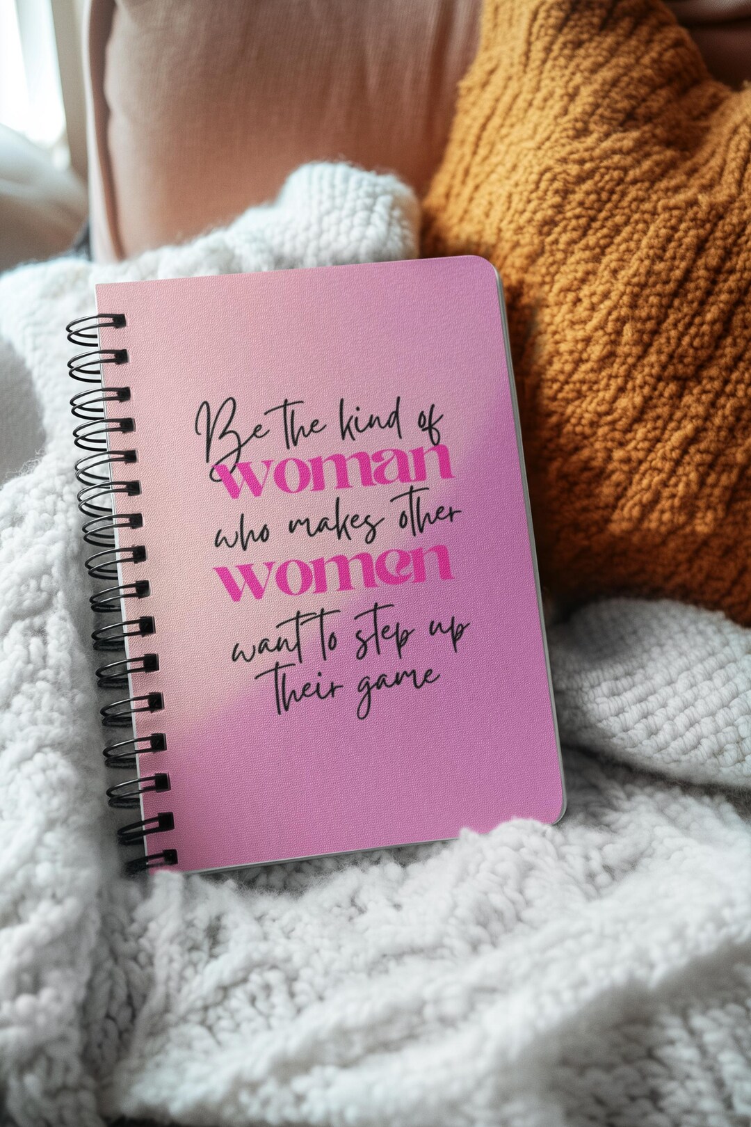 Pink Softcover Notebook A5 Wirobound for Women | Motivational Quote ...