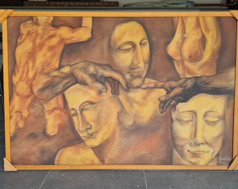 Michelangelo meets coal and paper