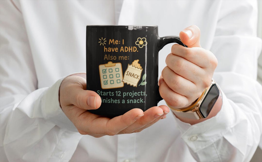 ADHD Mug: Snarky Doodle Coffee Cup - 