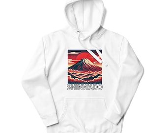 Mount Fuji Ukiyo-e Hoodie, Hokusai Inspired Japanese Art