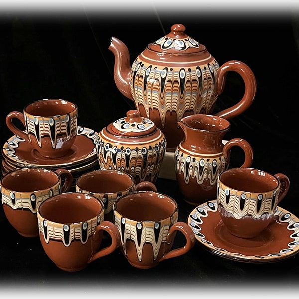 Pottery Tea Set Etsy