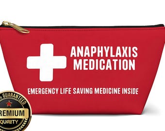 Tas voor noodpakket voor anafylaxie, zakje voor allergiemedicatie, opbergtas epipen, tas voor reisallergie, zakje voor levensreddende medicijnen