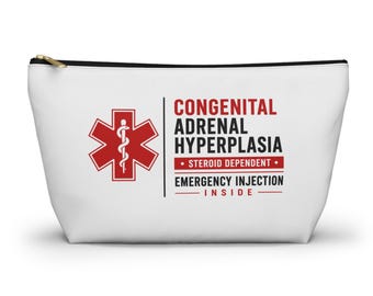 Congenital Adrenal Hyperplasia Bag, CAH Medical Alert Pouch, Steroid Dependent Emergency Injection Bag, Medical Kit