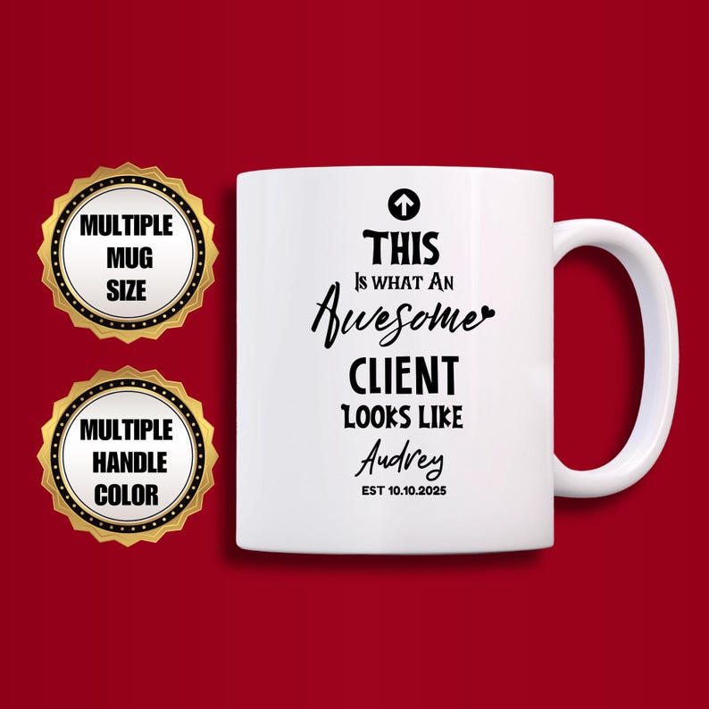 Custom Client Mug, Client Appreciation Mug, Thank You Coffee Cup ...