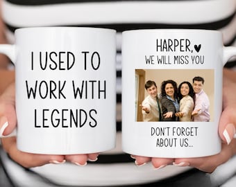 Kundenspezifisches Ruhestandsgeschenk, Mitarbeiter-Ruhestands-Kaffeetasse, Geschenk des ehemaligen Mitarbeiters, Abschiedsgeschenk für Mitarbeiter, ich pflegte, mit Legenden-Becher zu arbeiten