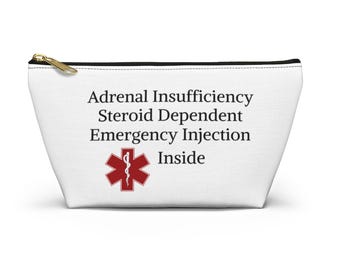 Kit para insuficiencia suprarrenal, bolsa de esteroides de emergencia, bolsa para la enfermedad de Addison, estuche para medicamentos para crisis suprarrenales, bolsa de viaje con artículos esenciales de salud
