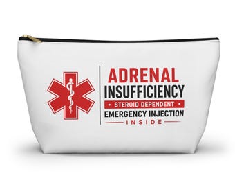 Adrenal Insufficiency Kit, Emergency Steroid Bag, Addison's Disease Pouch, Adrenal Crisis Meds Case, Travel Health Essentials Bag