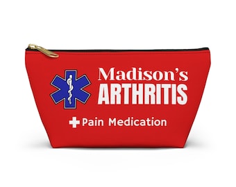 Personalized Arthritis Medication Pouch, Medical Alert Arthritis Bag, Pain Medication Pouch, Custom  Medicine Bag, Emergency Medication Case