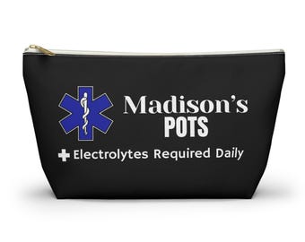 Personalized POTS Medical Alert Bag, Electrolyte Pouch, Dysautonomia Kit, Emergency Travel Organizer, Chronic Illness Safety Bag