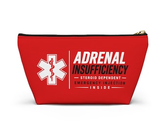 Adrenal Insufficiency Kit, Emergency Steroid Bag, Addison's Disease Pouch, Adrenal Crisis Meds Case, Travel Health Essentials Bag