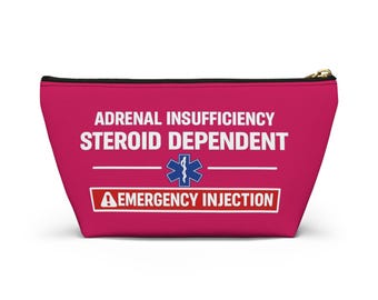 Adrenal Insufficiency Kit, Emergency Steroid Bag, Addison's Disease Pouch, Adrenal Crisis Meds Case, Travel Health Essentials Bag