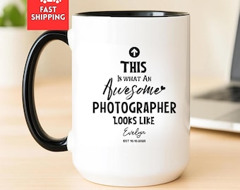 Personalized Photographer Mug, Custom Name Photography Gift, Photographer Appreciation Gift, Photographer Gift, Photographer Cup