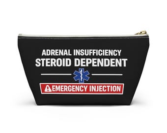 Adrenal Insufficiency Kit, Emergency Steroid Bag, Addison's Disease Pouch, Adrenal Crisis Meds Case, Travel Health Essentials Bag