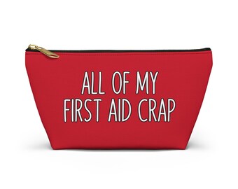 All of My First Aid Crap, grappig canvas etui, EHBO-opbergtas, EHBO-etui, EHBO-etui, EHBO-etui voor reizen
