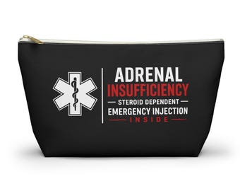 Adrenal Insufficiency Kit, Emergency Steroid Bag, Addison's Disease Pouch, Adrenal Crisis Meds Case, Travel Health Essentials Bag