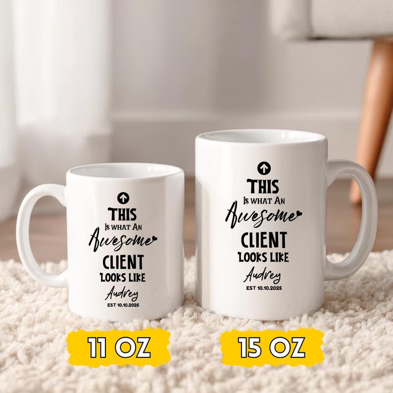 Custom Client Mug, Client Appreciation Mug, Thank You Coffee Cup ...