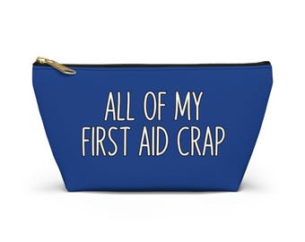 All of My First Aid Crap, grappig canvas etui, EHBO-opbergtas, EHBO-etui, EHBO-etui, EHBO-etui voor reizen