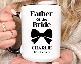 Taza personalizada para el padre de la novia, taza de café familiar para bodas, regalo para el padre de la novia, recuerdo de boda para el padre, regalo para el padre de la novia, padre de la novia