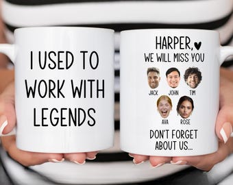 Cadeau de retraite personnalisé, Mug pour collègue de travail, Cadeau pour collègue à la retraite, Cadeau de départ pour un collègue, Mug J'ai l'habitude de travailler avec des légendes