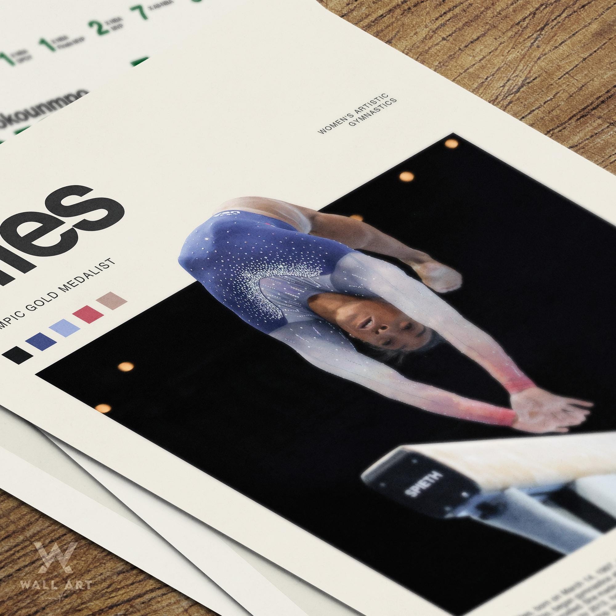 Poster Firmato Simone Biles 11x14 &ndash; Foto Olimpiadi Tokyo, Autografato Con Certificazione JSA, Nuovo
