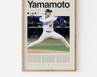 Yoshinobu Yamamoto 記念フレームアート Yoshinobu Yamamoto Digital Poster for Sports Fan Wall Art for