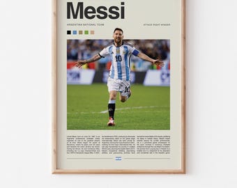 Lionel Messi Poster #1 – Soccer Wall Prints Digital Download, High-Resolution Football Wall Art