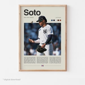 Affiche de Juan Soto #2 - impression d'art de baseball, affiche de la MLB, art mural Soto, art de baseball en téléchargement numérique, cadeaux de baseball pour les fans