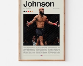 Demetrious Johnson Poster – MMA Wall Art Digital Download, UFC Fighter Print, Mixed Martial Arts
