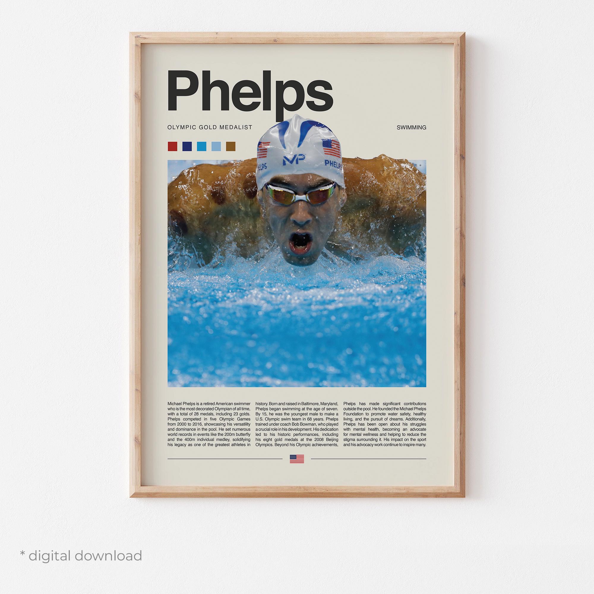 Michael Phelps サイン入りポスター 【公式通販】
