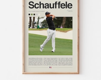 Xander Schauffele Poster – Golf Wall Art Digital Download, High-Resolution Sports Print, Multiple Sizes