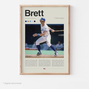 George Brett Poster – Baseball Wall Art Digital Download, High-Resolution MLB Sports Print