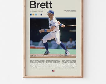 George Brett Poster – Baseball Wall Art Digital Download, High-Resolution MLB Sports Print