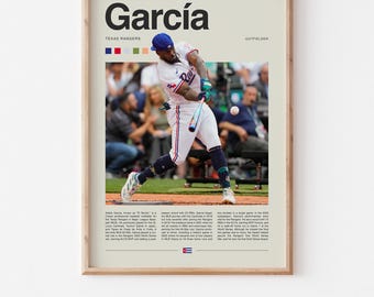Adolis Garcia Poster – Baseball Wall Art Digital Download, High-Resolution MLB Sports Print
