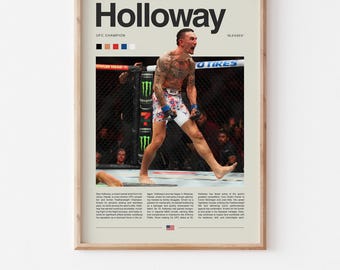 Max Holloway Poster – MMA Digital Download, UFC Fighter Wall Art, Mixed Martial Arts Print
