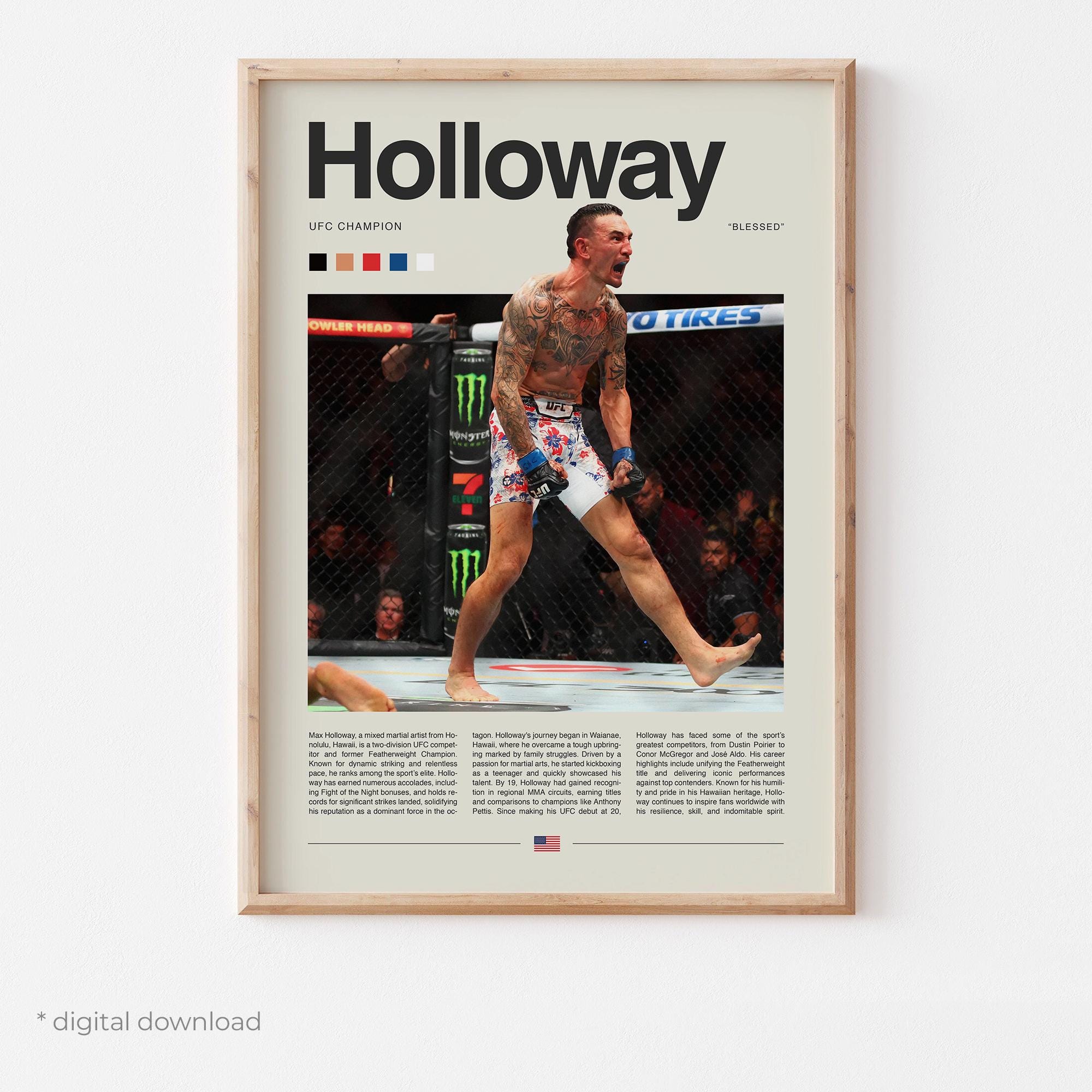 川口春奈着用】マックス・ホロウェイ ヴィンテージ加工 Tシャツ XL