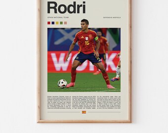 Rodri Poster – Soccer Wall Prints Digital Download, High-Resolution Football Wall Art