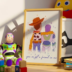 Toy Story Wall Art Watercolor Poster, Toy Story Printable ,Toy Story Poster, Nursery Wall Art, Kids Room Wall Decor, (Digital Download)