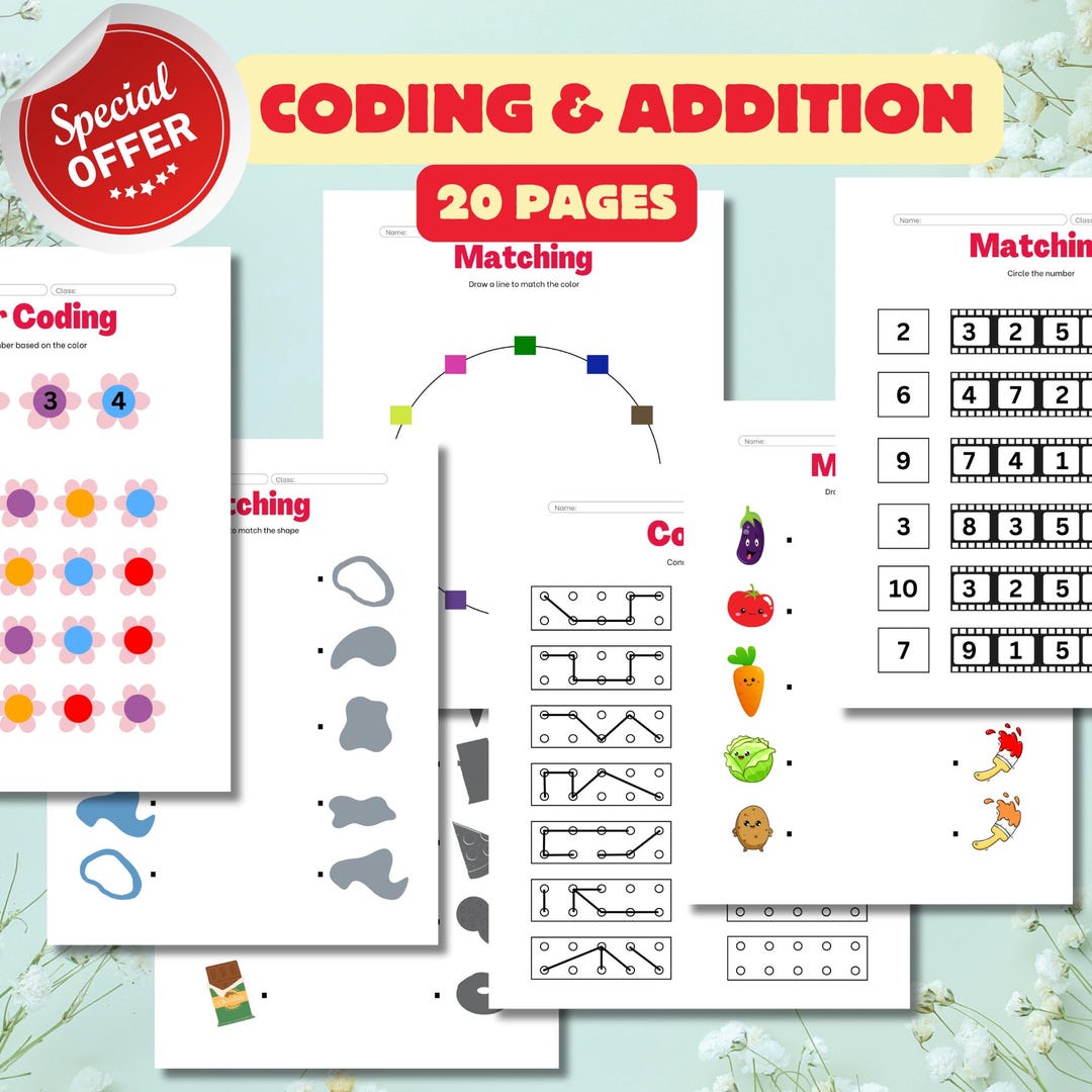 SPECIAL PROMO | Coding for Kids | Fun Learning Worksheet - Etsy