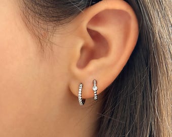 ALEXCRAFT Orecchini a Cerchio in Argento Sterling 925 Orecchini in Oro