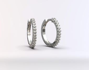 SLUYNZ Orecchini A Cerchio In Argento Sterling 925 Con CZ - 1,3 Cm, Minimalisti, A U | Gioielli Ipoallergenici Per Donna, Regalo Con Panno Lucidante E Confezione Regalo, Senza Nichel