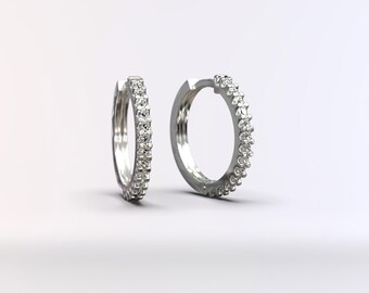 SLUYNZ Orecchini A Cerchio In Argento Sterling 925 Con CZ - 1,3 Cm, Minimalisti, A U | Gioielli Ipoallergenici Per Donna, Regalo Con Panno Lucidante E Confezione Regalo, Senza Nichel