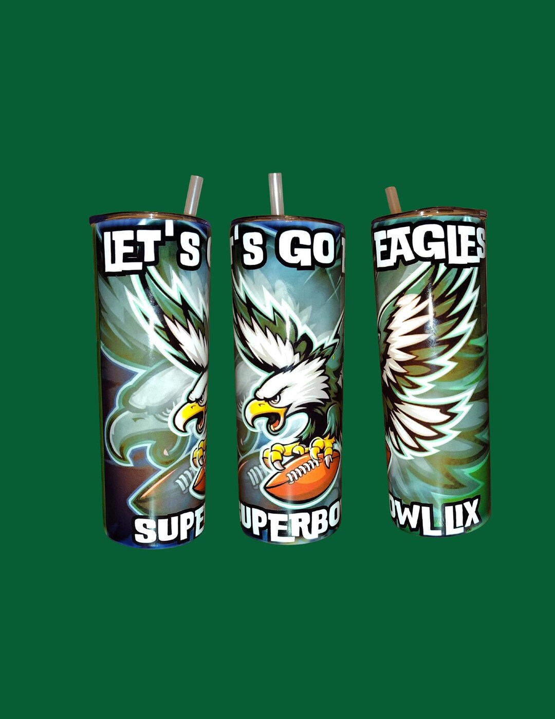 Limited Edition Philadelphia Eagles Super Bowl LIX Tumbler W Matching ...