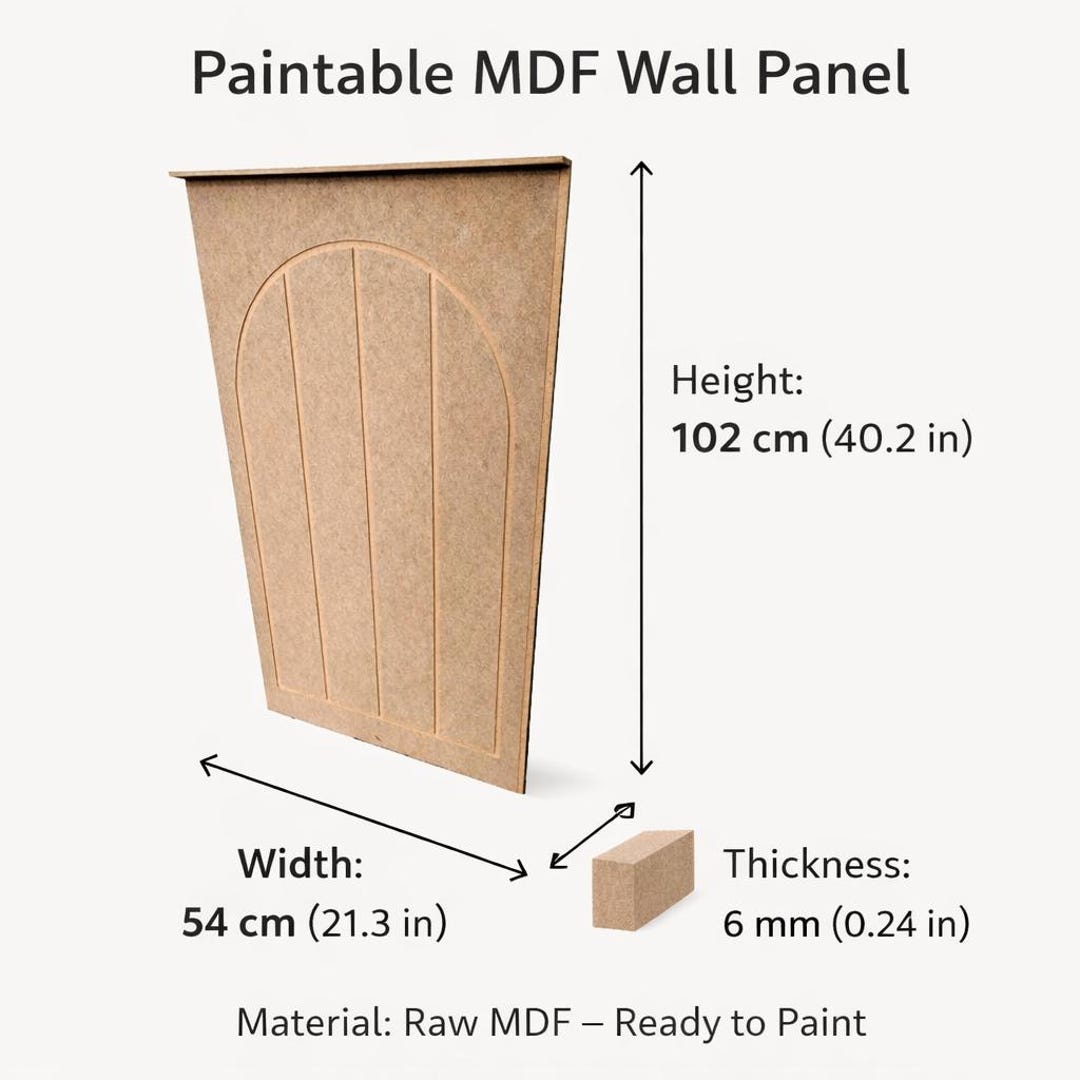 Paintable Raw MDF Wall Panel: DIY Accent Wall (54x102 Cm) - Etsy
