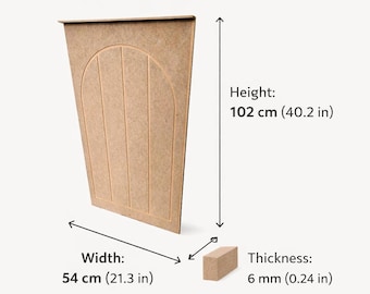 Paintable Raw MDF Wall Panel: DIY Accent Wall (54x102 cm)