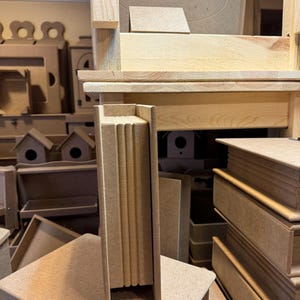 Boîte à livres en bois naturel - Boîte de rangement décorative en bois brut personnalisable à faire soi-même - Parfaite pour la décoration intérieure, les serre-livres, l'organisation et les projets d'artisanat