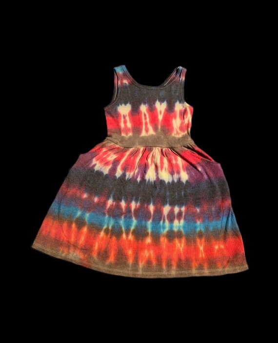 blue and purple tie dye dress Tie Dye Sleeveless Dresses main image 0