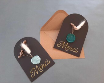Cartes, carte Merci, carte félicitation, carte fait main, carte unique, card, carte mariage, carte fleurs séchées