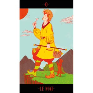 illustration carte tarot : 00 Le Mat