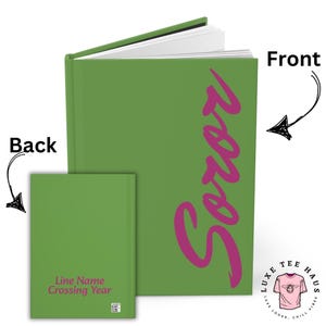 Personalized Soror Hardcover Journal | Gift for Sorority Sisters | Graduation Gift | AKA Inspired